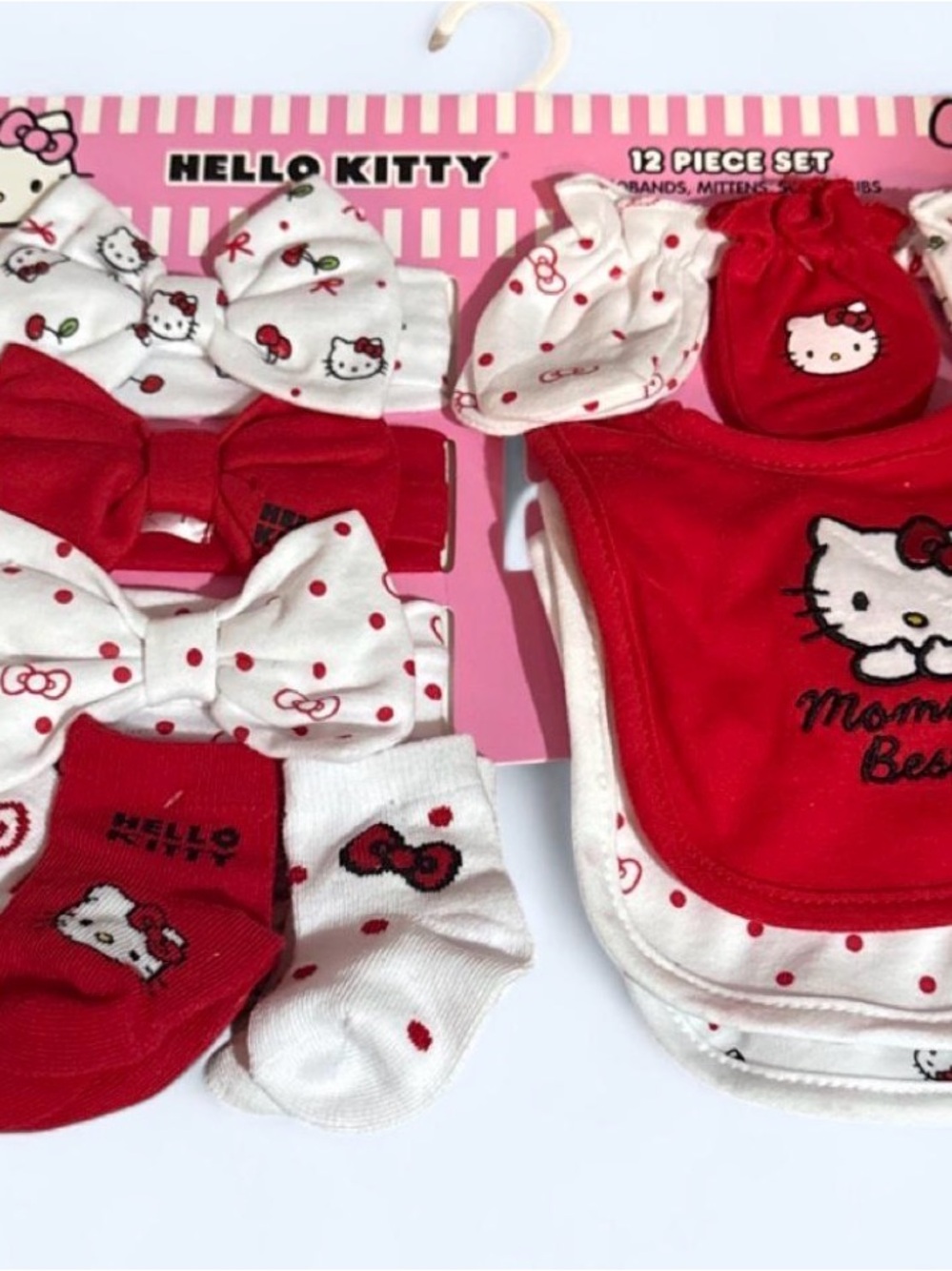 Hello Kitty Red and White 12-Piece Baby Accessories Set